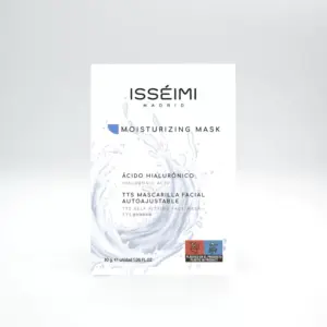 Marca: Isseimi. Imagen: TTS-MOISTURIZING-MASK ATP-Acido-Hialuronico.webp. TTS MOISTURIZING MASK ATP & Ácido Hialuronico. Mascara de Biocelulosa para pieles deshidratadas. 1 ud /30 ml.